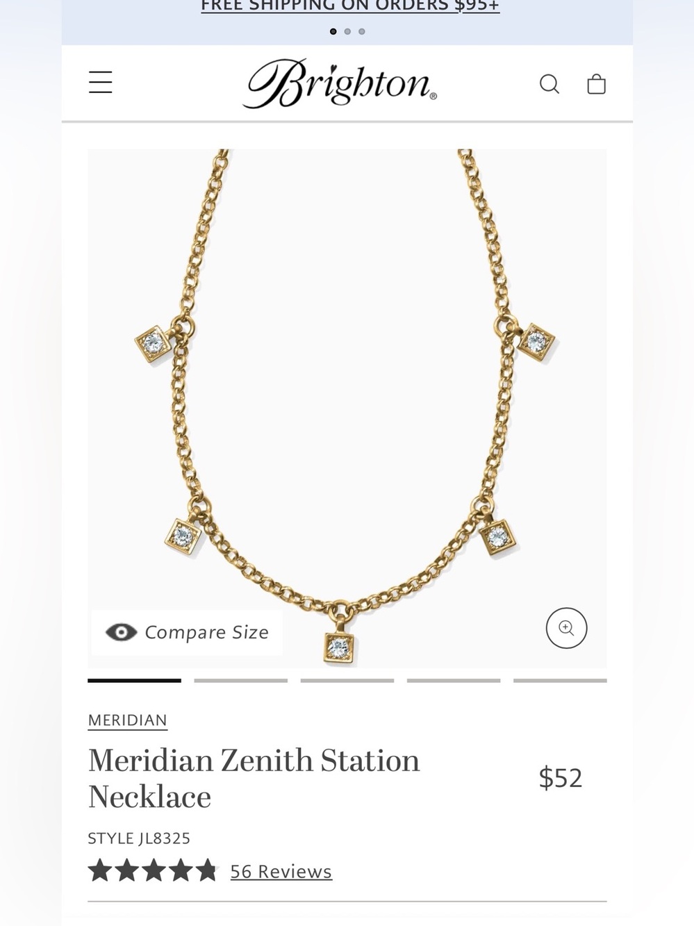 Brighton Meridian Zenith Station Necklance NWT!!